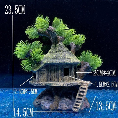 Akvariumo apdaila - namelis įvairių modelių