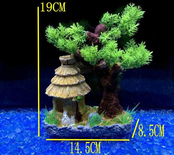 Akvariumo apdaila - namelis įvairių modelių