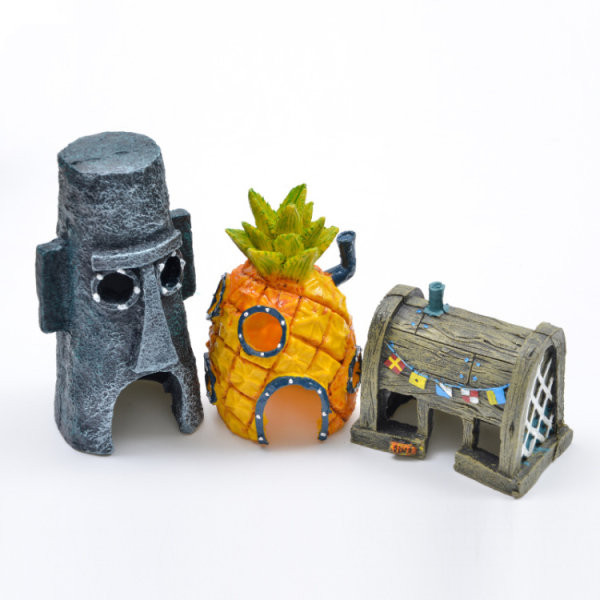 Erineva kujuga kunstkaunistus akvaariumi jaoks