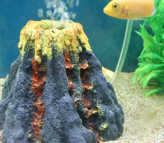 Vulkaani kaunistus - akvaariumi jaoks