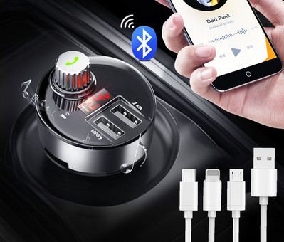 Автомобилен MP3 трансмитер с Bluetooth и USB порт