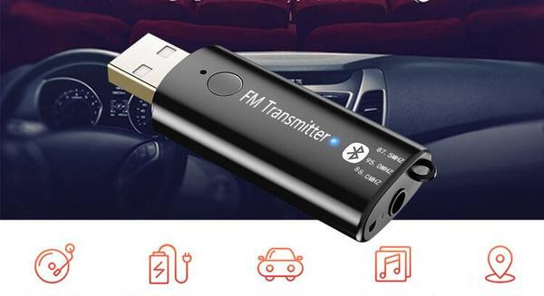 Receptor auto USB bluetooth 5.0 cu transmițător FM