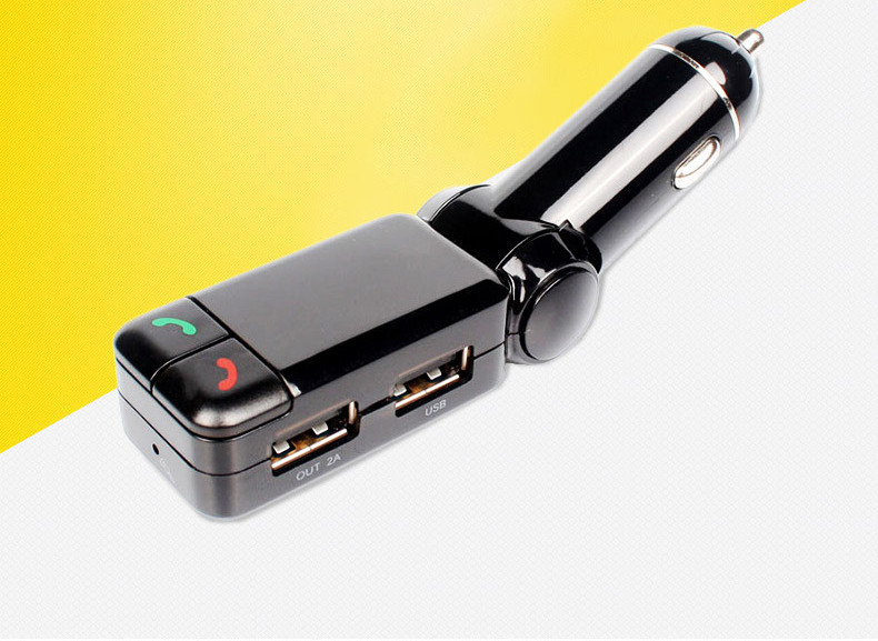 Transmițător pentru mașină cu transmițător FM și bluetooth