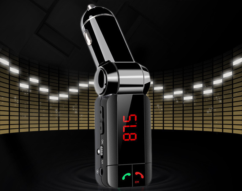 Transmițător pentru mașină cu transmițător FM și bluetooth