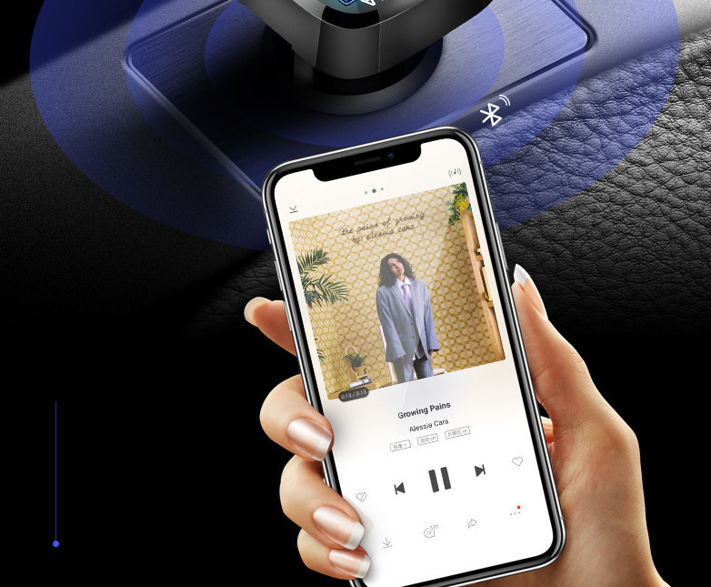 Πομπός αυτοκινήτου με πλοήγηση και δέκτη Bluetooth