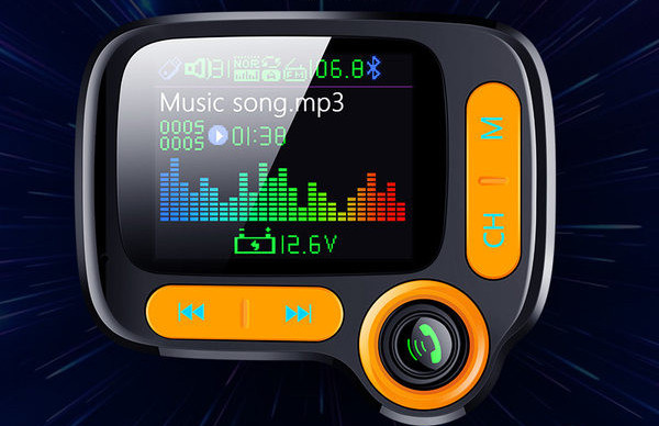 Transmițător auto cu afișaj LED și Bluetooth