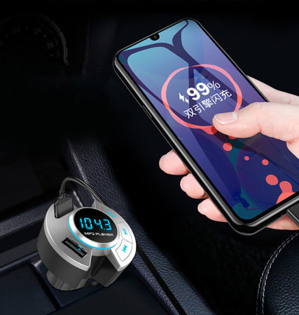 Πομπός MP3 με δύο θύρες USB για αυτοκίνητο