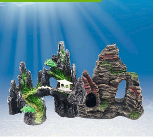 Rohelusega dekoratiivsed kivid akvaariumi jaoks