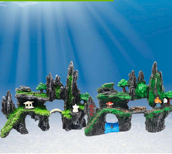 Rohelusega dekoratiivsed kivid akvaariumi jaoks