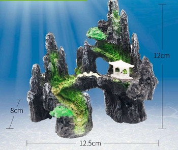 Διακοσμητικοί βράχοι με πράσινο για το ενυδρείο