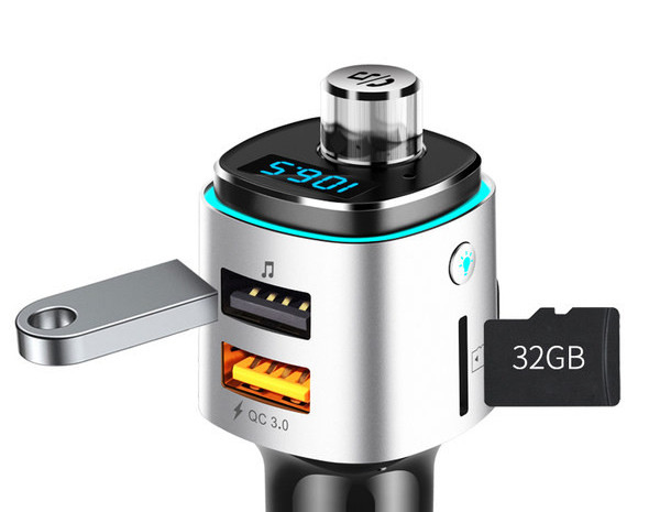 Atmosferă ușoară pentru mașină Card player MP3 Receptor Bluetooth muzică hands-on Încărcător auto USB