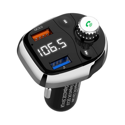 Συσκευή αναπαραγωγής MP3 Bluetooth αυτοκινήτου U δίσκος μουσικής αυτοκινήτου QC3.0 φορτιστής ταχείας φόρτισης Δέκτης εκπομπής FM χωρίς χρέωση