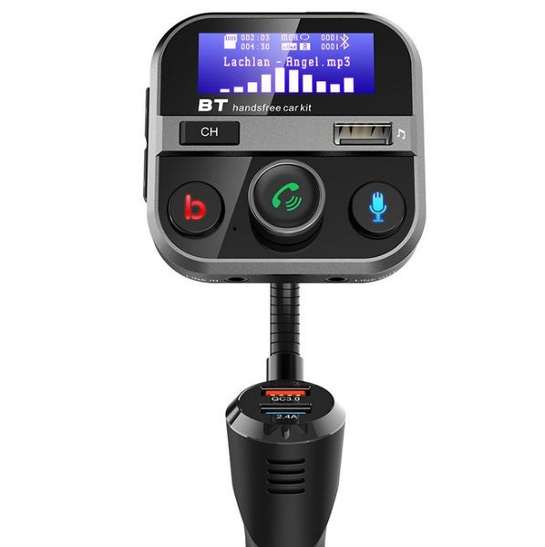 Bluetooth saatja mp3 mängija ja mobiiltelefoni laadija