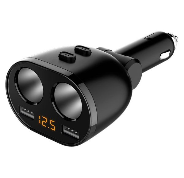 Διπλός πομπός αυτοκινήτου USB με φορτιστή τηλεφώνου