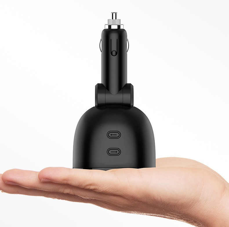 Διπλός πομπός αυτοκινήτου USB με φορτιστή τηλεφώνου