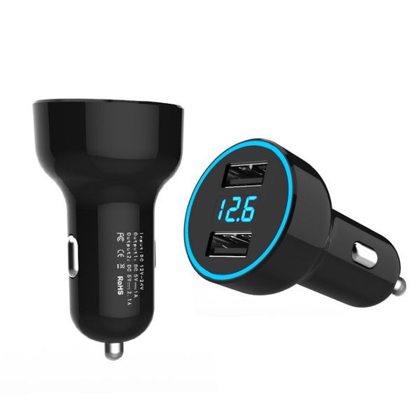 Autolaadija ekraani ja kahe USB pesaga