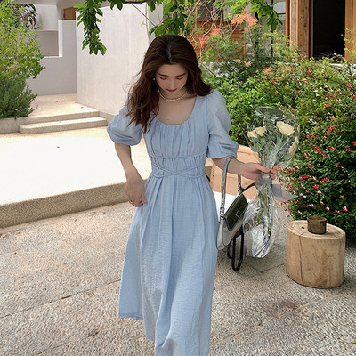 Γυναικείο φόρεμα με στρογγυλή λαιμόκοψη σε τρία χρώματα