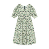 Naiste vabaaja kleit ümara kaelusega