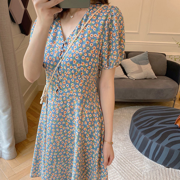 Rochie casual de dama cu model floral