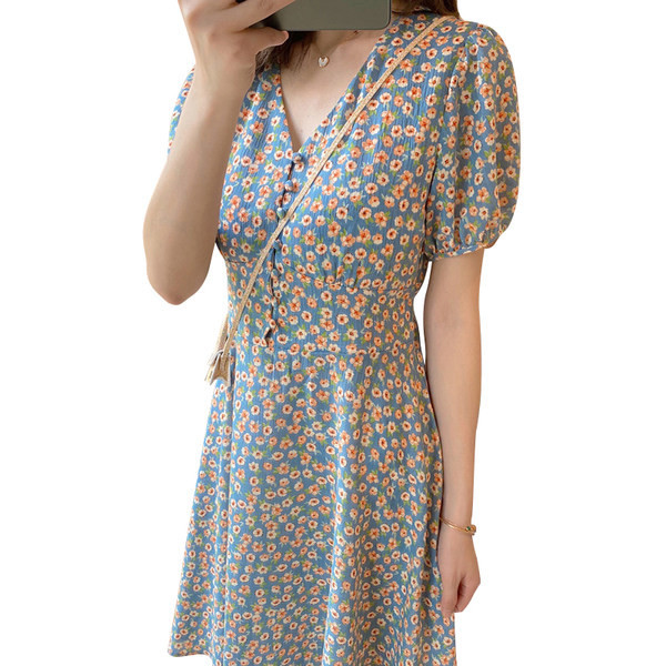 Rochie casual de dama cu model floral