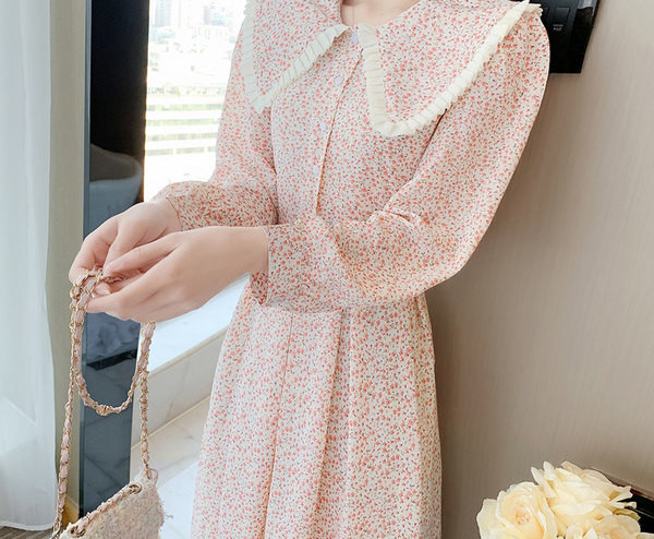 Rochie de primavara model nou pentru femei cu motive florale