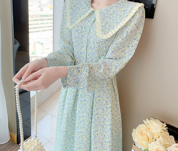 Rochie de primavara model nou pentru femei cu motive florale