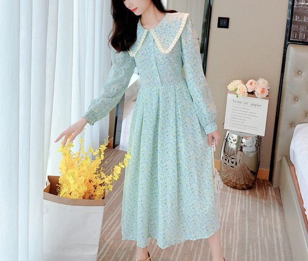 Rochie de primavara model nou pentru femei cu motive florale