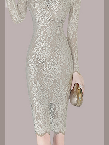 Rochie de dama din dantela cu decolteu patrat