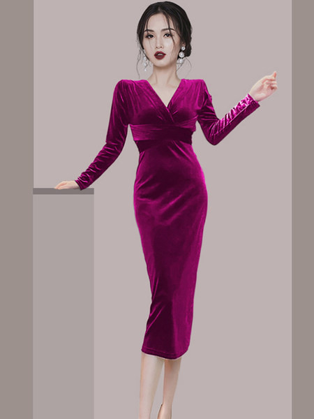 Naiste elegantne plüüsist sametkleit