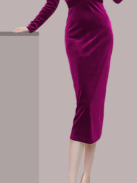 Naiste elegantne plüüsist sametkleit