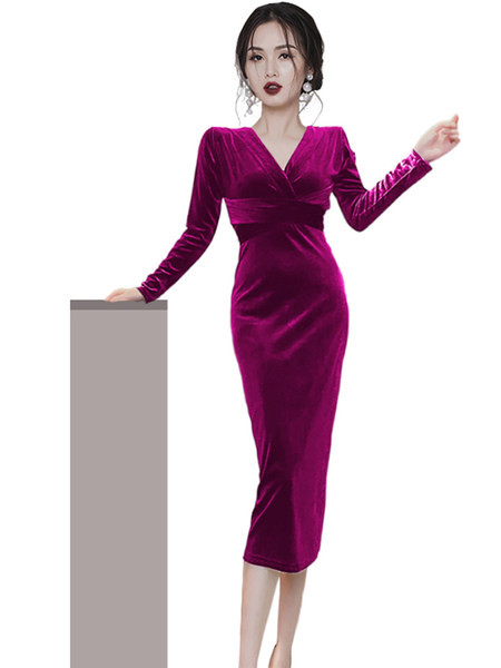 Naiste elegantne plüüsist sametkleit