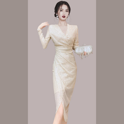 Rochie de dama stralucitoare model nou in trei culori