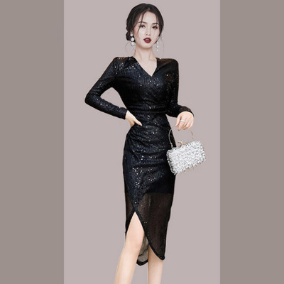 Rochie de dama stralucitoare model nou in trei culori