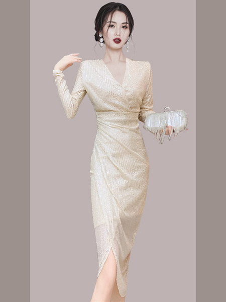 Rochie de dama stralucitoare model nou in trei culori