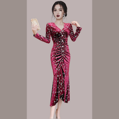 Rochie de dama colorata cu nasturi