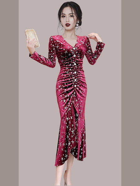 Rochie de dama colorata cu nasturi