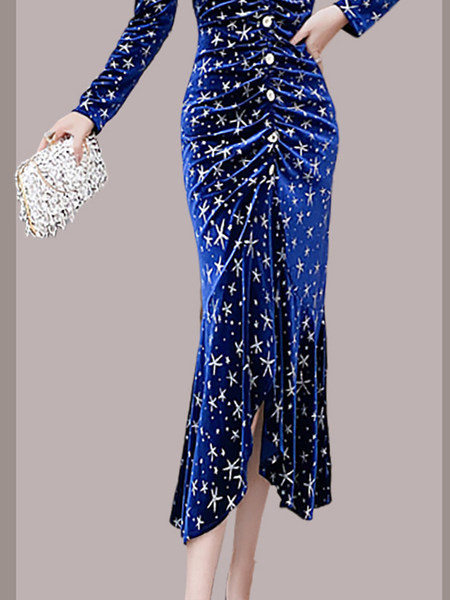 Rochie de dama colorata cu nasturi