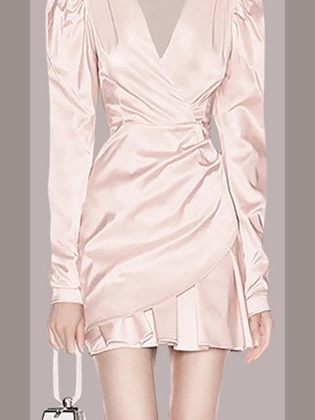 Uut mudelit spits kaelusega naiste kleit