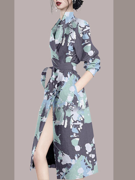 Rochie de dama tip camasa cu curea de culoare albastra