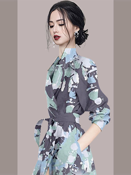 Rochie de dama tip camasa cu curea de culoare albastra