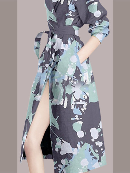 Rochie de dama tip camasa cu curea de culoare albastra