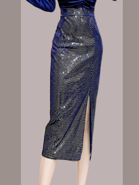 Rochie de dama eleganta din catifea cu paiete