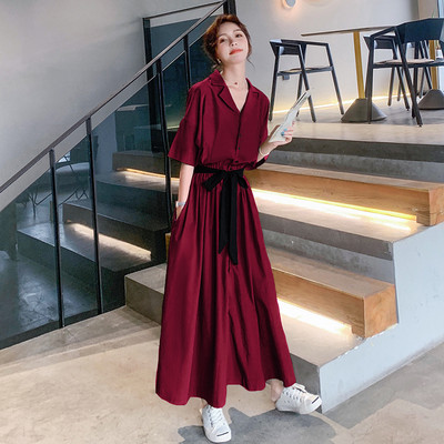 Lai asümmeetriline vööga kleit