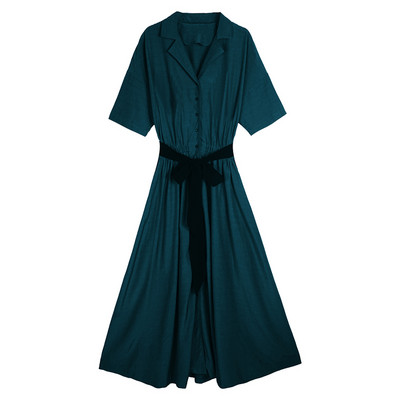 Lai asümmeetriline vööga kleit