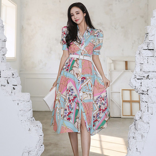 Naiste pikk lühikeste varrukatega kleit