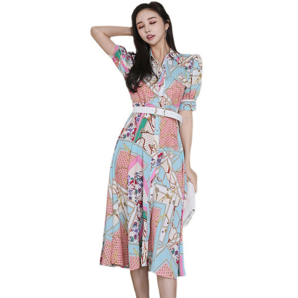 Naiste pikk lühikeste varrukatega kleit