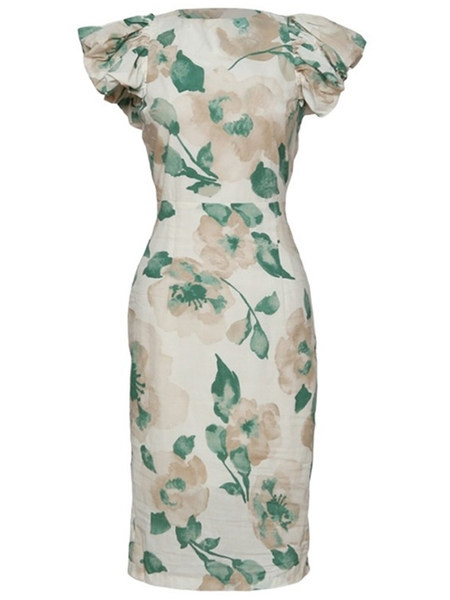 Moodne liibuv lillemustriga kleit