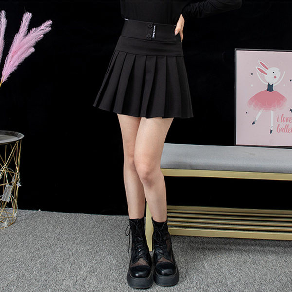 Naiste kõrge vöökohaga seelik – plisseeritud