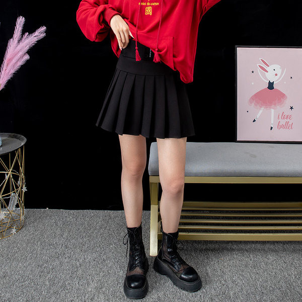 Naiste kõrge vöökohaga seelik – plisseeritud