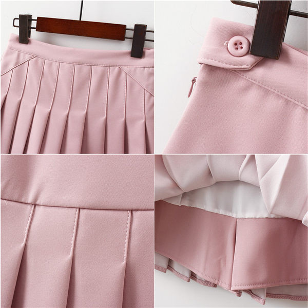 Vaba kõrge vöökohaga plisseeritud seelik